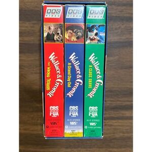 Wallace & Gromit VHS Box Set BBC A Grand Day Out Wrong Trousers Close Shave